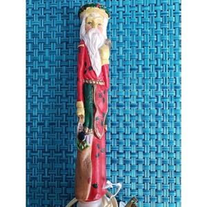 VTG SANTA WITH BELL CANDLE STICK ELECTRIC WITH BULB